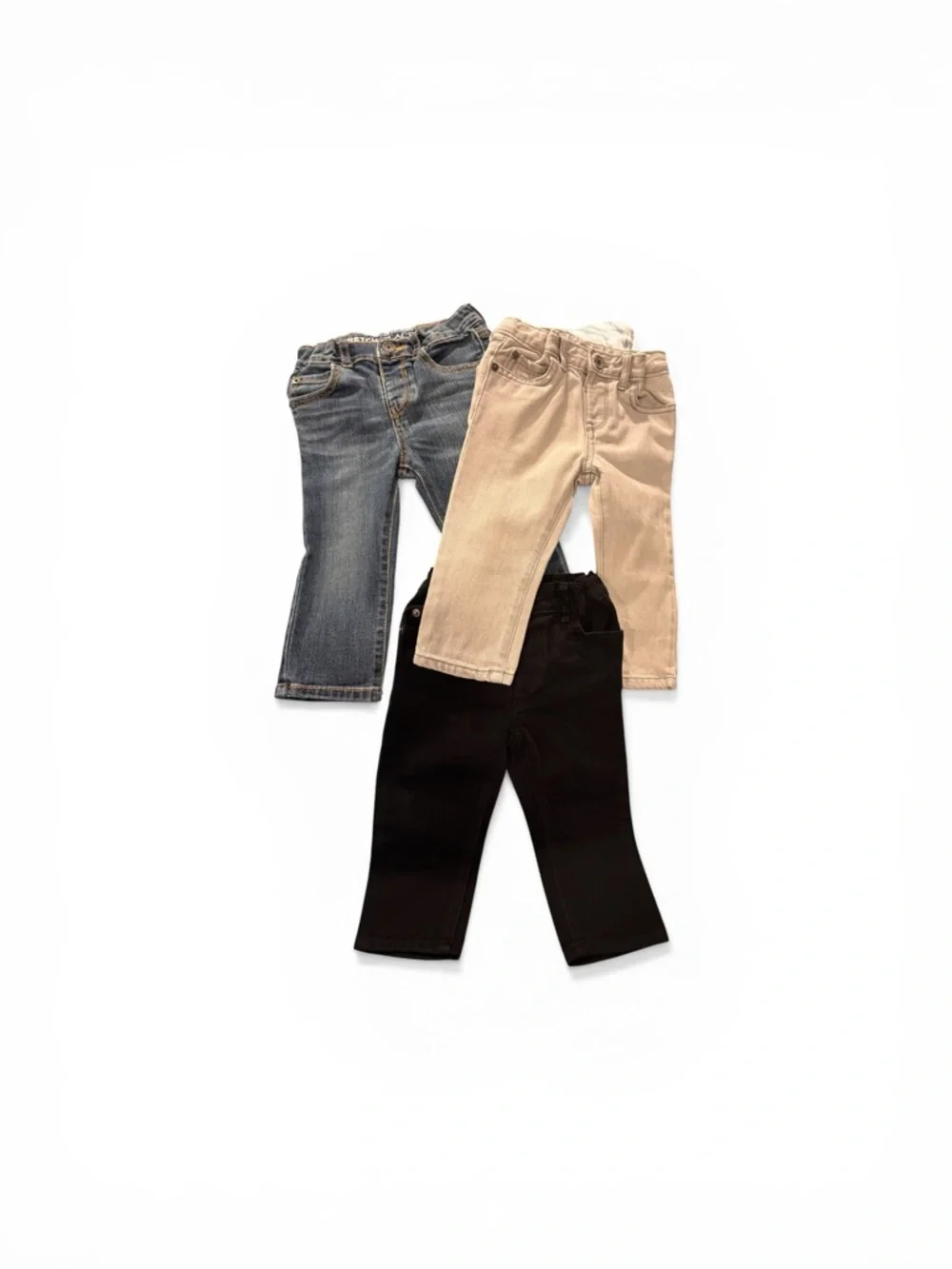 The Children's Place Toddler Boy 18-24M Jeans Trio - Black, Gray, Blue